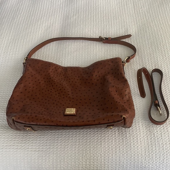 Dooney and Bourke Cross Body Ostrich Bucket Bag - Picture 3 of 12